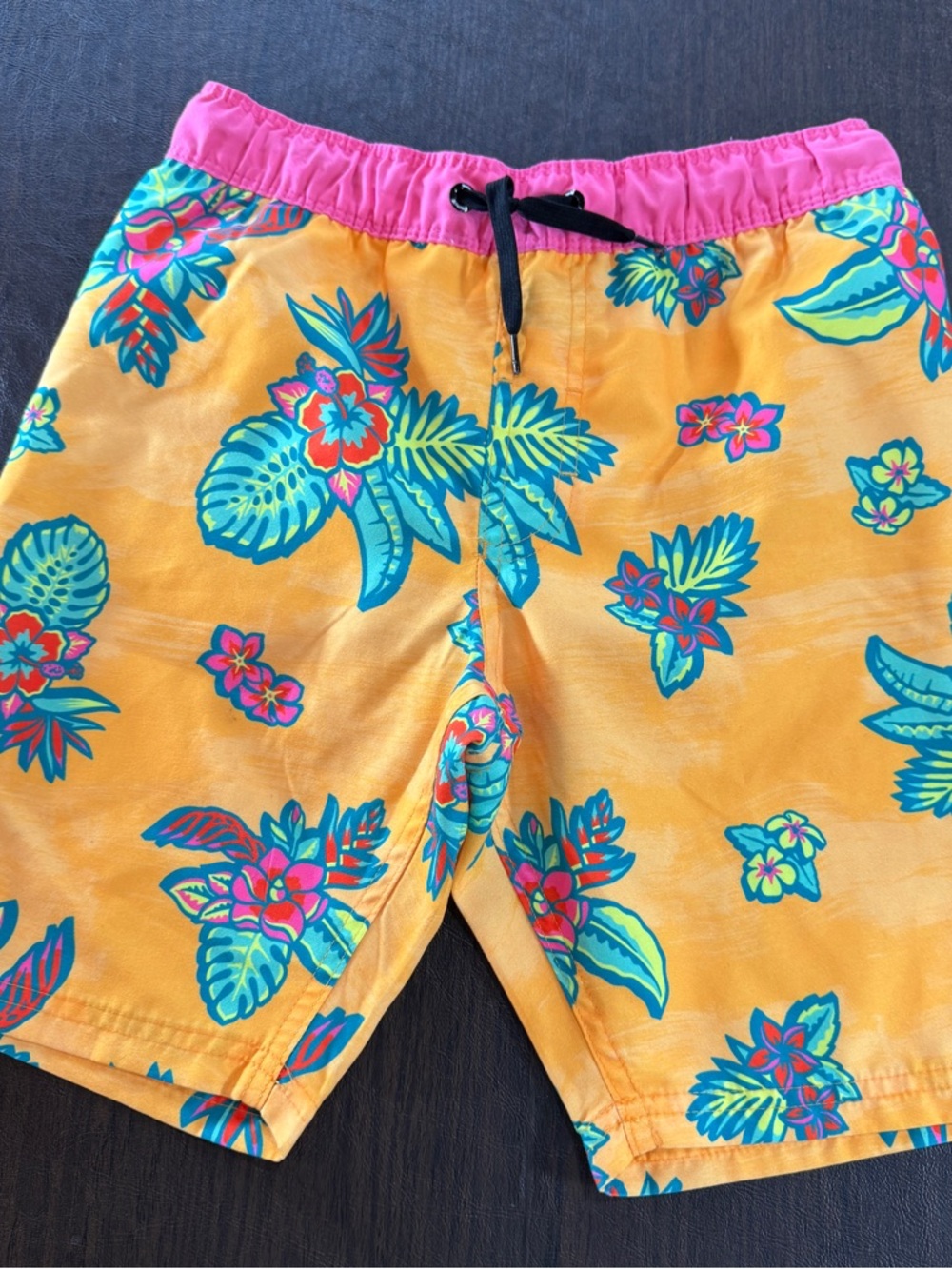 Hurley Boys Neon Swim Board Short Trunks Sz S